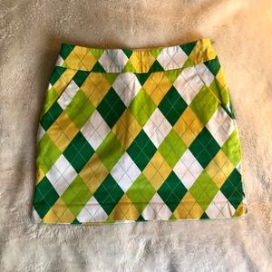 Loudmouth Argyle Golf Skirt "A-Tisket-A-Tasket"